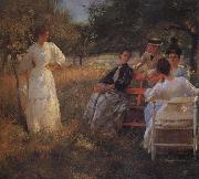 Edmund Charles Tarbell In the Orchard oil